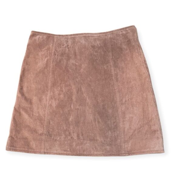 BLANKNYC Women's Suede Midnight Toker Brown Lined Mini Skirt Size 26 - Picture 4 of 11